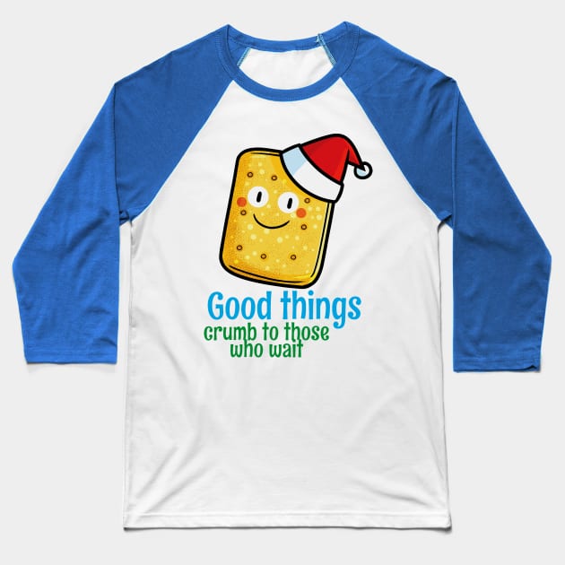 Cute christmas biscuit Baseball T-Shirt by Jocularity Art
